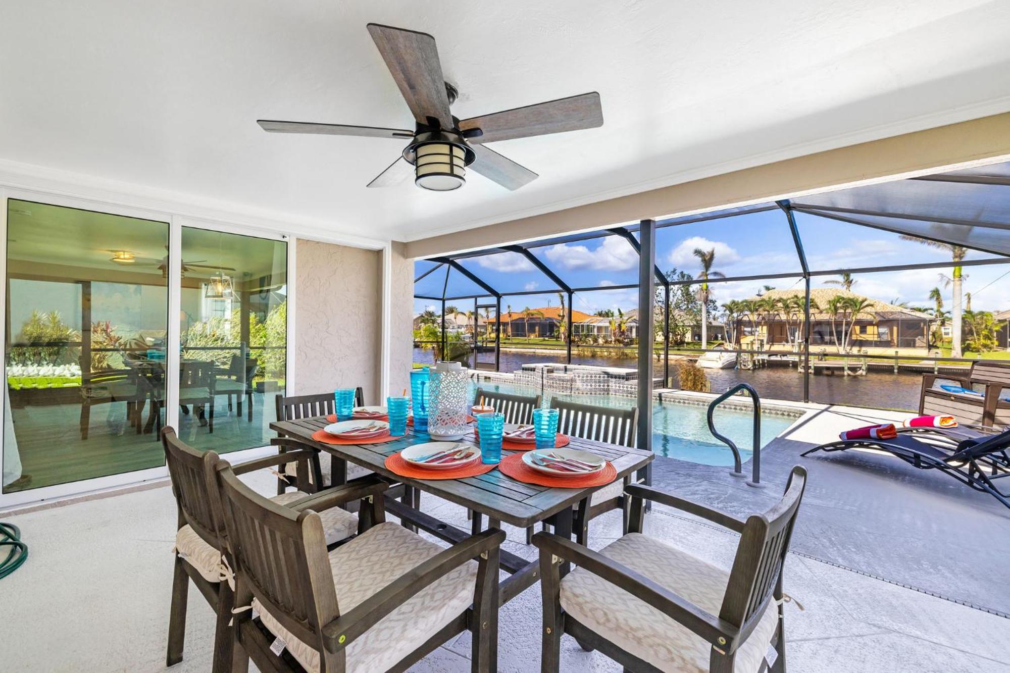 Fully Remodeled Electric-Heated Pool Home On Gulf-Access Canal - Villa Sunny Cape Coral Exterior photo